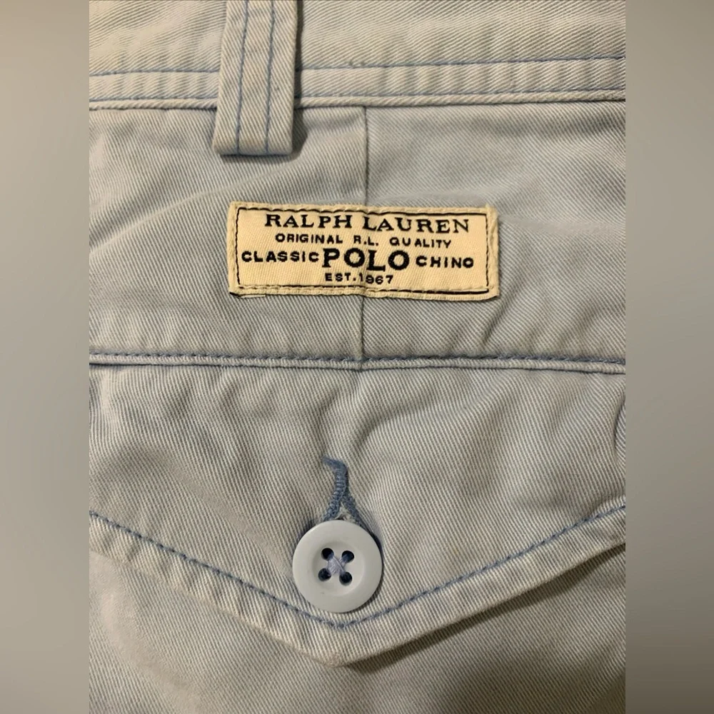 Vintage 90s Ralph Lauren Faded Cargo Shorts Blue EUC‎